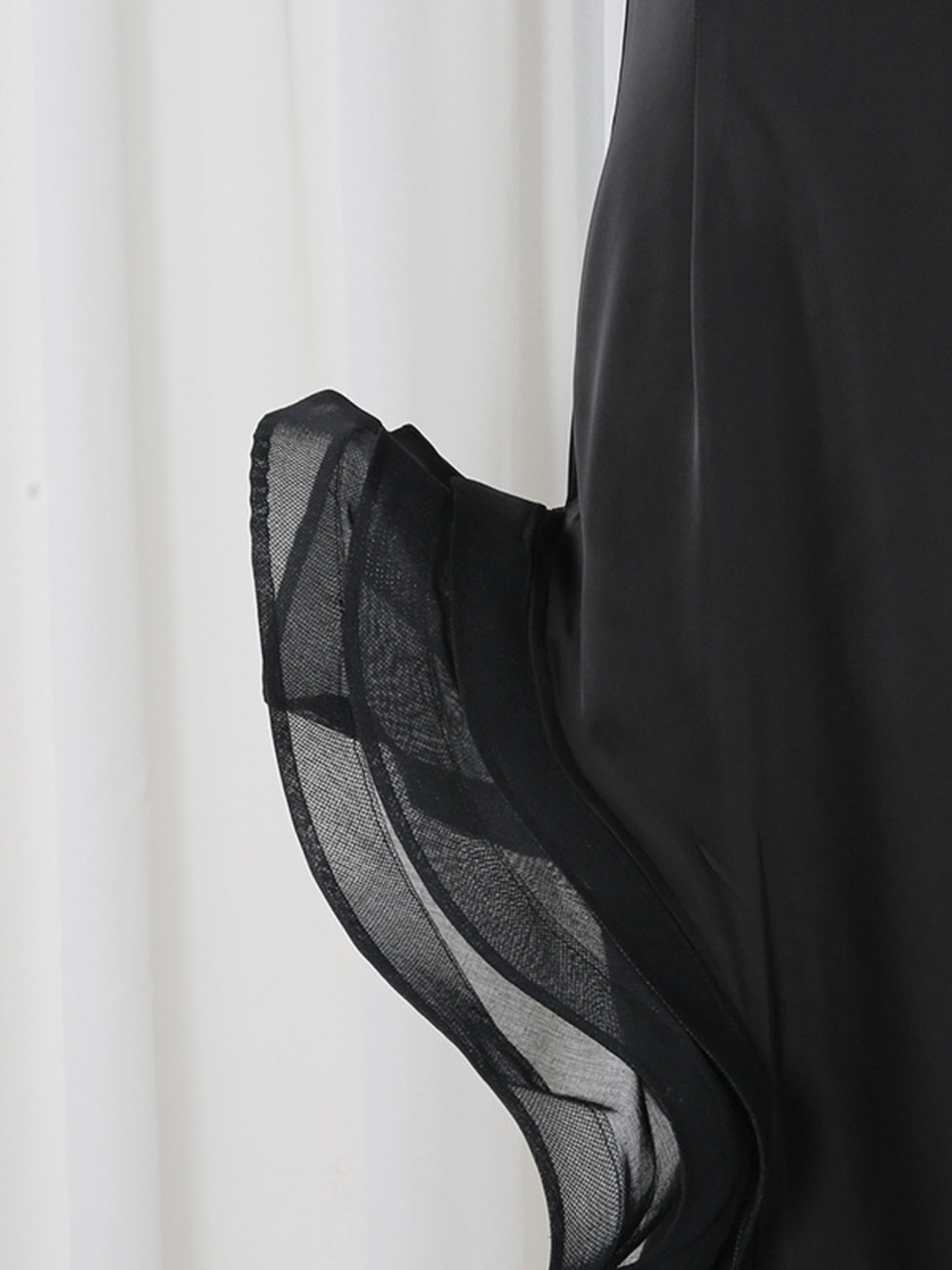 Spaghetti Strap Ruffle Slit Maxi Dress - Picture 13 of 16